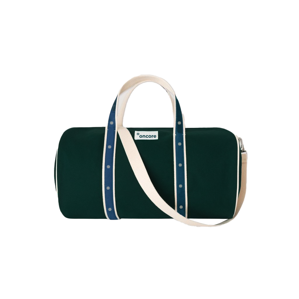 Branded duffel bag